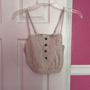 Cute large Better Be off-white linen top